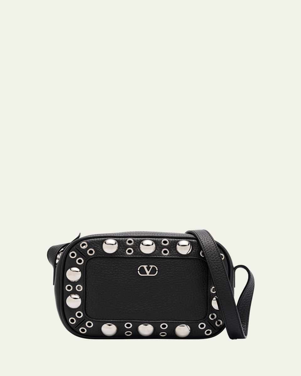 Nellcote Studded Leather Camera Crossbody Bag
